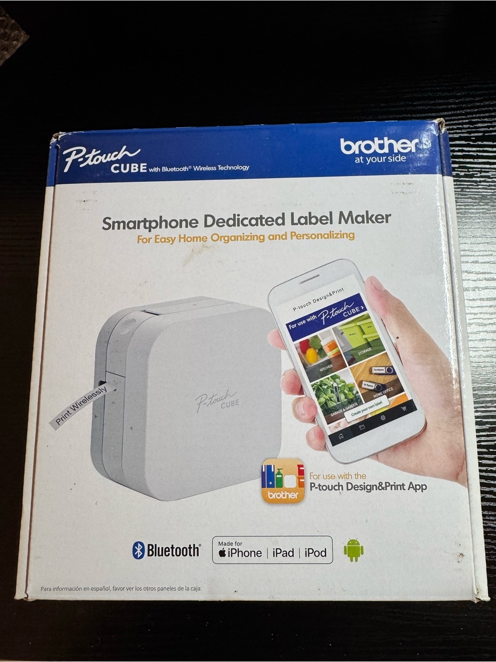Brother Smartphone Dedicated Label Maker Box - Blue, White
